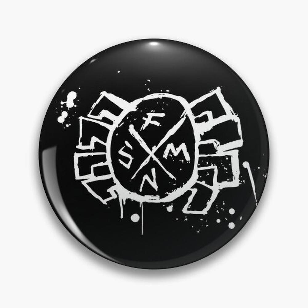 Ethnic Modern Fashion - Aranha Punk Logo Pin Broche, Botões