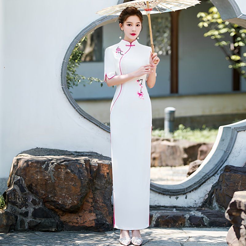 Ao Dai Vietnam Dress - Mulher aodai vietnã vestido de manga
