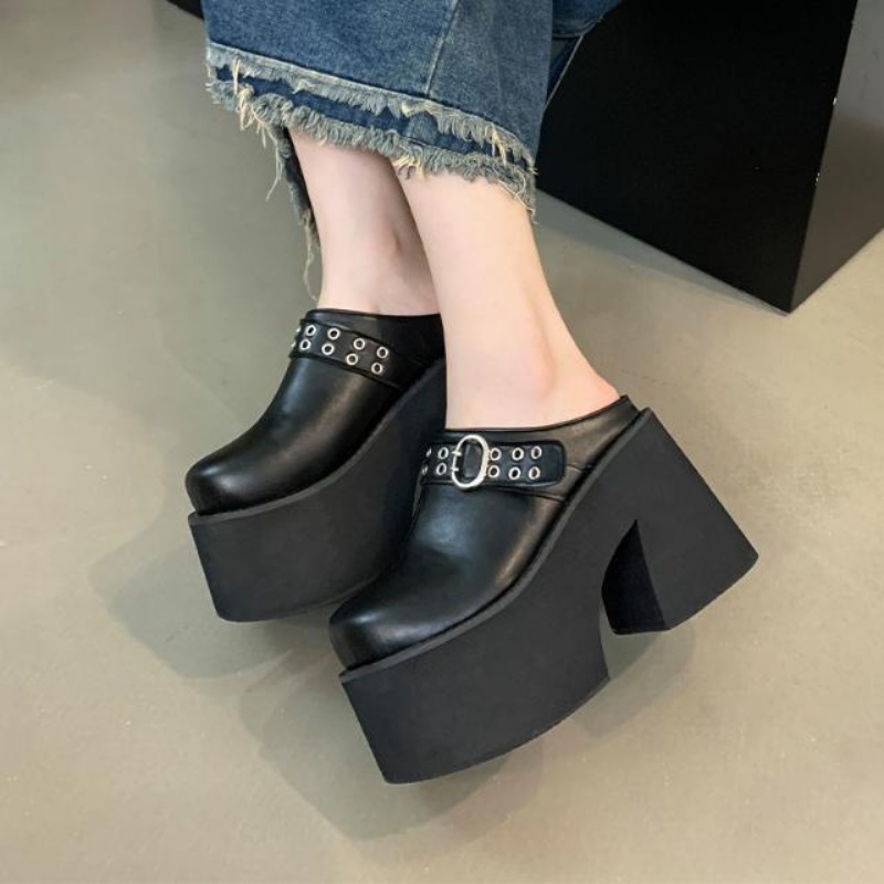 Ethnic Fashion For Ladies - Sandálias Femininas de Couro PU 11cm