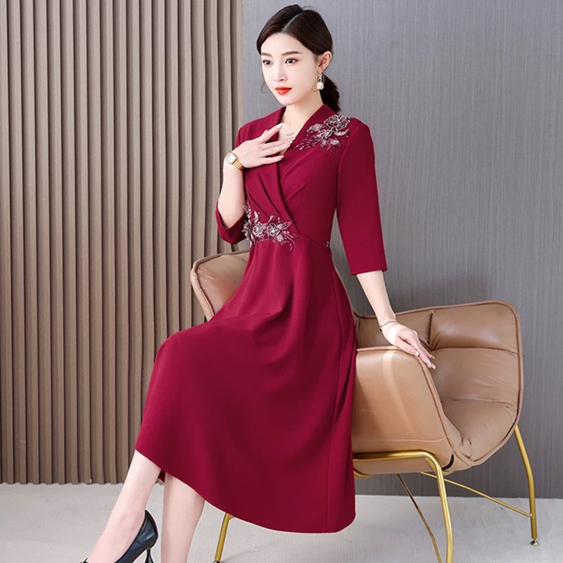 Ao Dai Vietnam Dress - Feminino aodai vietnã cheongsam estilo étnico