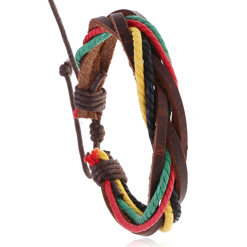 Ethnic Fashion Pk - Nova corda tecida artesanal pulseira de