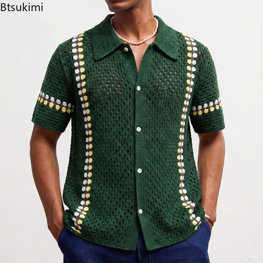Urban Ethnic Fashion - Novos Cardigans Masculinos Estilo Étnico Retrô,