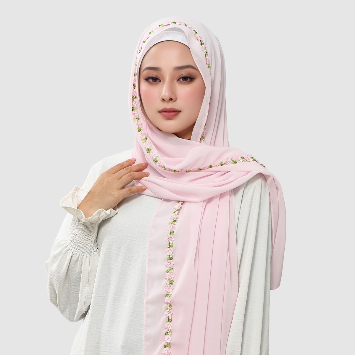 Ethnic Fashion For Ladies - Lenço Hijab Étnico Feminino de Chiffon