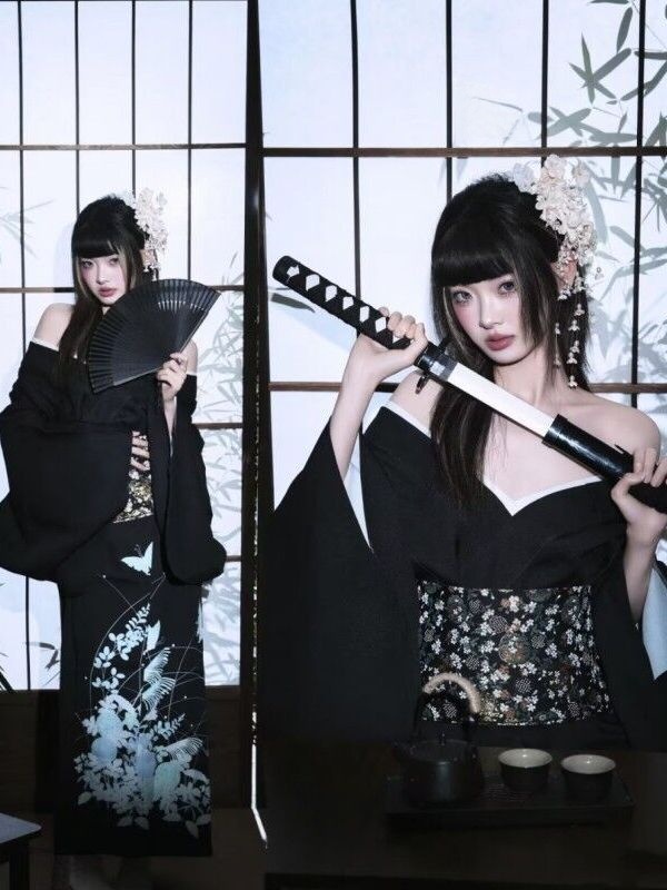 Ethnic Fashion Shoot - Vestido de Robe Estilo Quimono Japonês