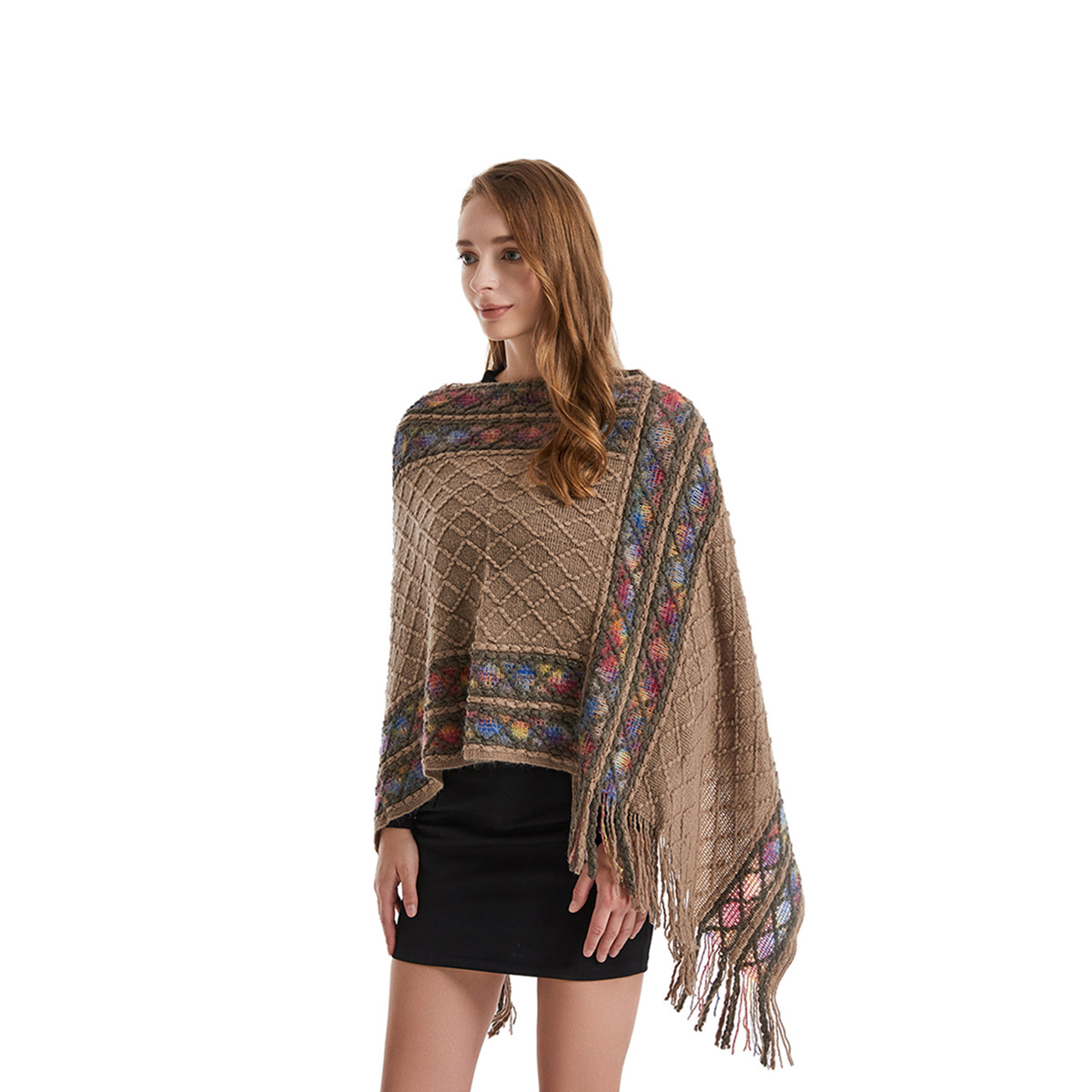 Ethnic Fashion For Ladies - Mulheres primavera outono poncho único vintage