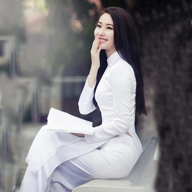 Ao Dai Vietnam Dress - Ao dai vietnã vestido feminino tradicional