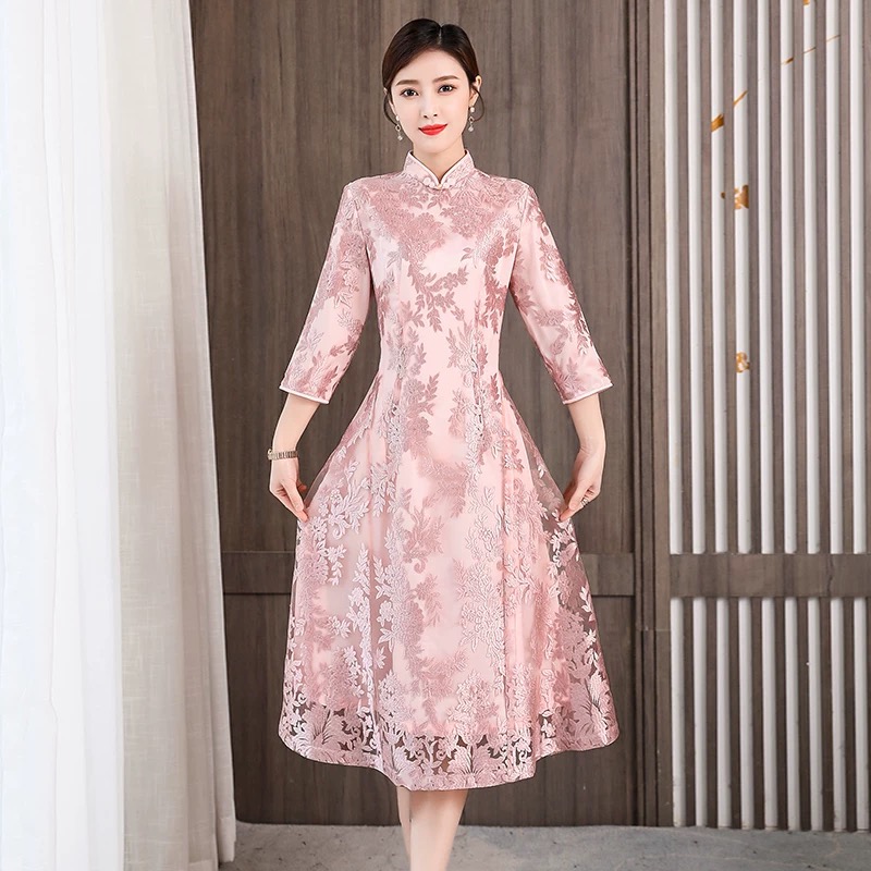 Mulheres elegantes aodai vietn - Ao Dai Vietnam Dress avaliação e preço