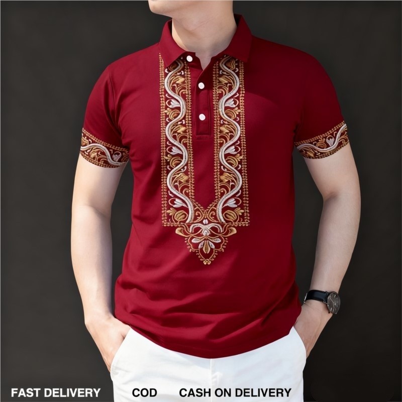 Camisa Polo Masculina Barong 2 - Ethnic Fashion Clothing avaliação e preço