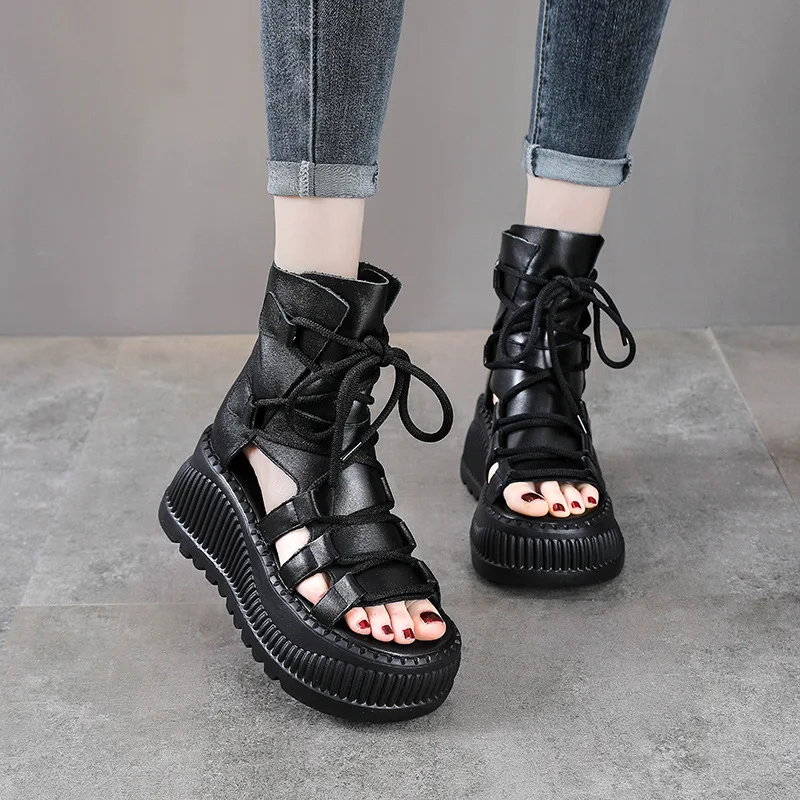 8cm étnico vaca couro genuíno  - Ethnic Fashion For Ladies avaliação e preço