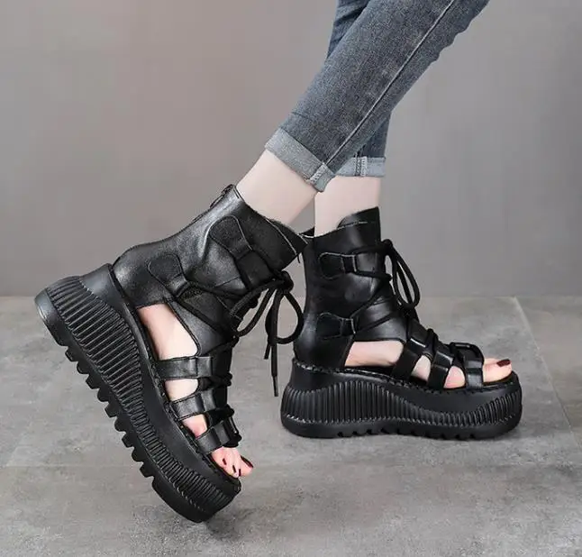 8cm étnico vaca couro genuíno  - Ethnic Fashion For Ladies avaliação e preço