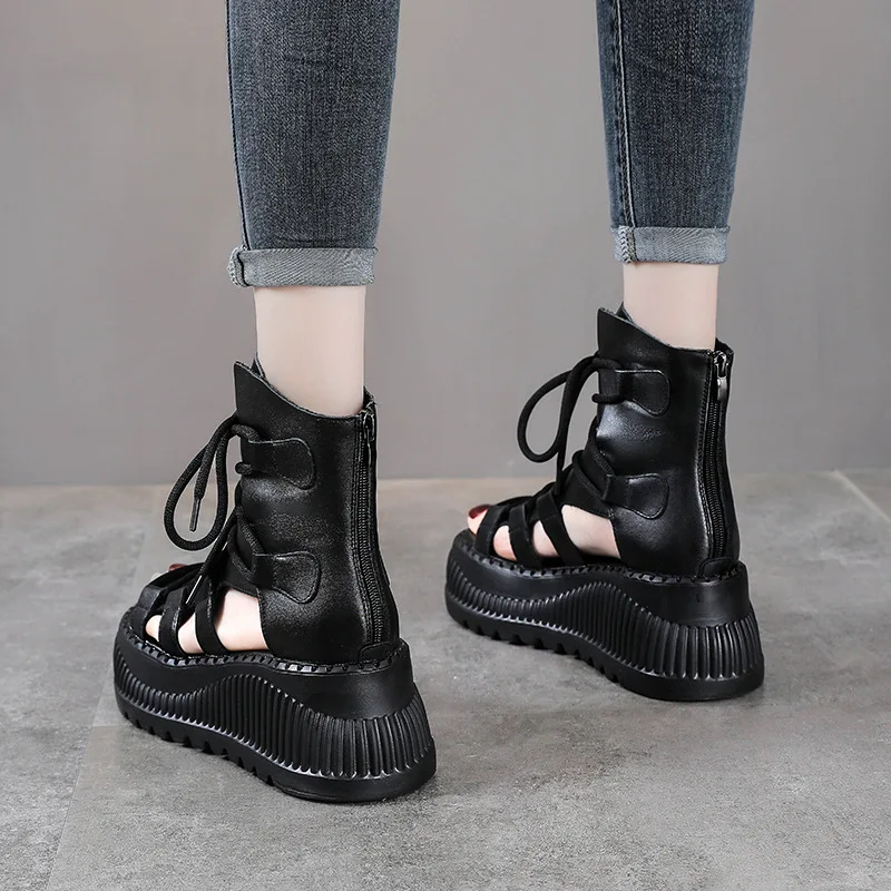 8cm étnico vaca couro genuíno  - Ethnic Fashion For Ladies avaliação e preço