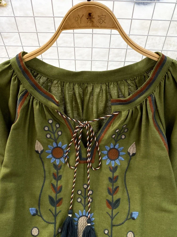 Mulheres primavera blusa estil - Ethnic Fashion Clothing avaliação e preço