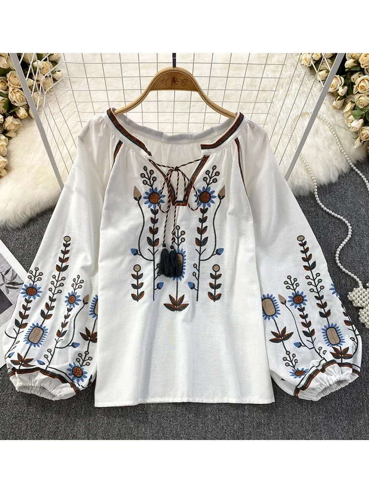 Mulheres primavera blusa estil - Ethnic Fashion Clothing avaliação e preço