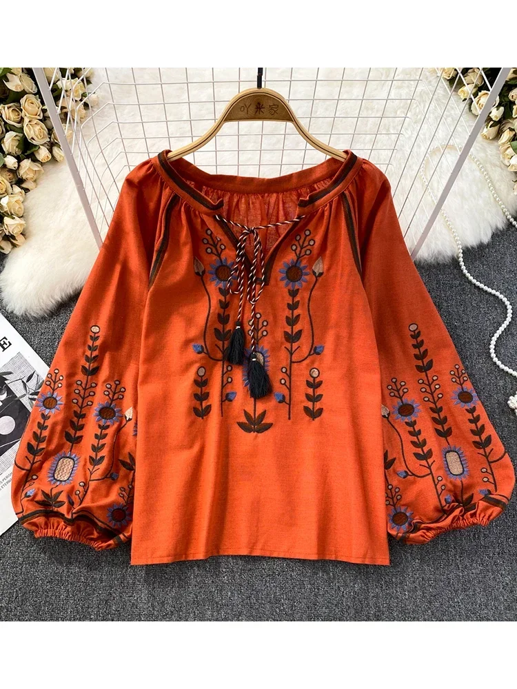 Mulheres primavera blusa estil - Ethnic Fashion Clothing avaliação e preço