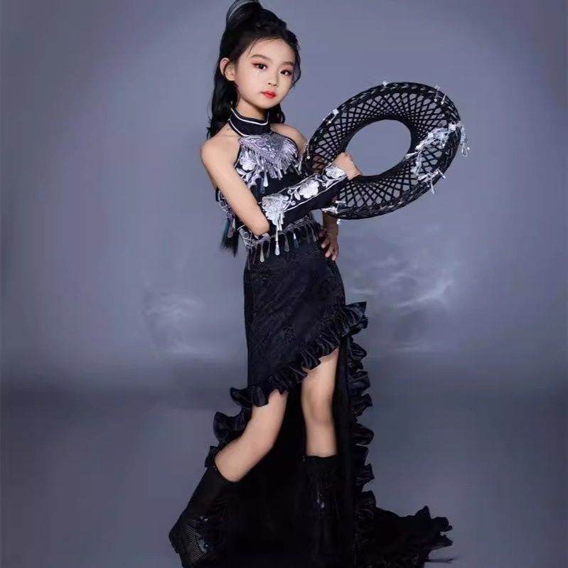 Terno infantil saia de trilha, - Ethnic Dress Fashion Show avaliação e preço