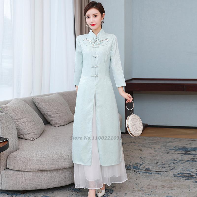 2026 Novo Conjunto Feminino de - Ao Dai Vietnam Dress avaliação e preço