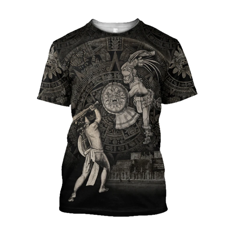 Camiseta Retro Étnica Azteca d - Men'S Ethnic Fashion Trends avaliação e preço