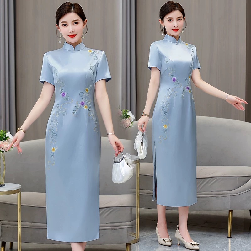 Feminino estilo étnico aodai c - Ao Dai Vietnam Dress avaliação e preço