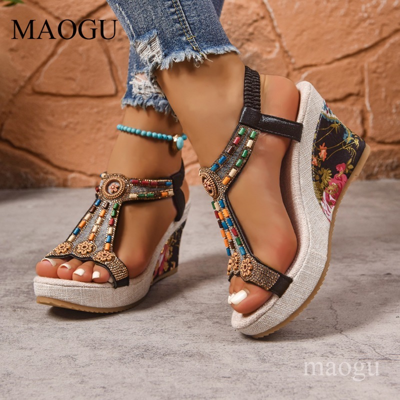 Sandálias Anabela Boho com Miç - Ethnic Modern Fashion avaliação e preço