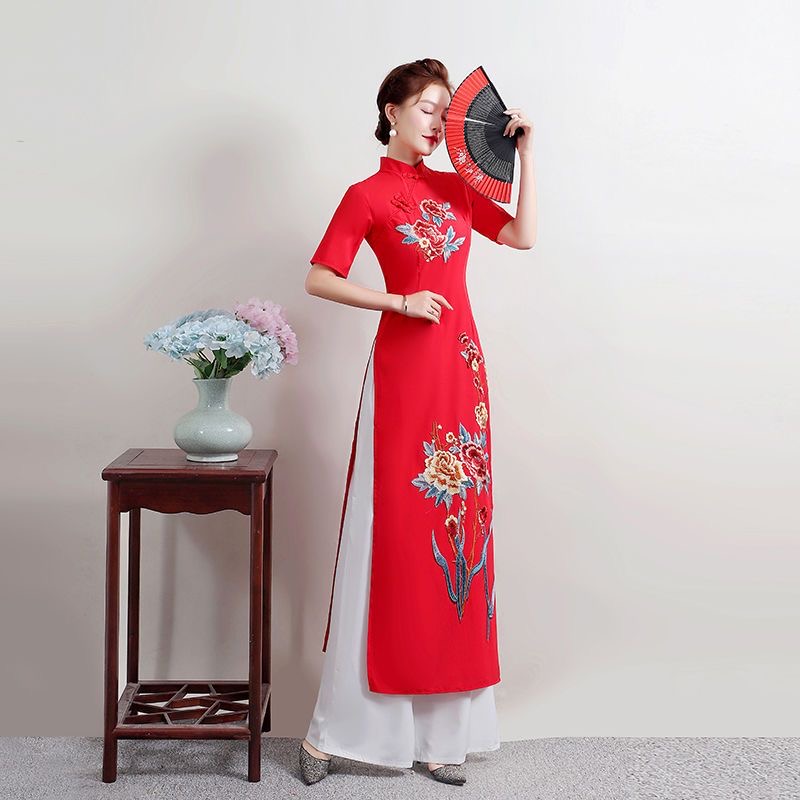 Verão feminino tradicional vie - Ao Dai Vietnam Dress avaliação e preço