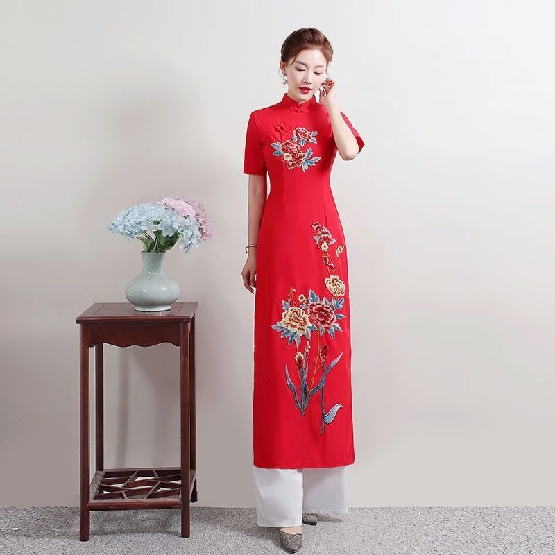 Verão feminino tradicional vie - Ao Dai Vietnam Dress avaliação e preço