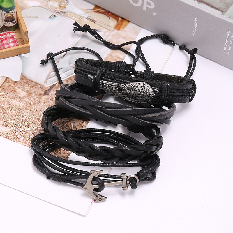Pulseiras de couro trançado ar - Ethnic Fashion Pk avaliação e preço