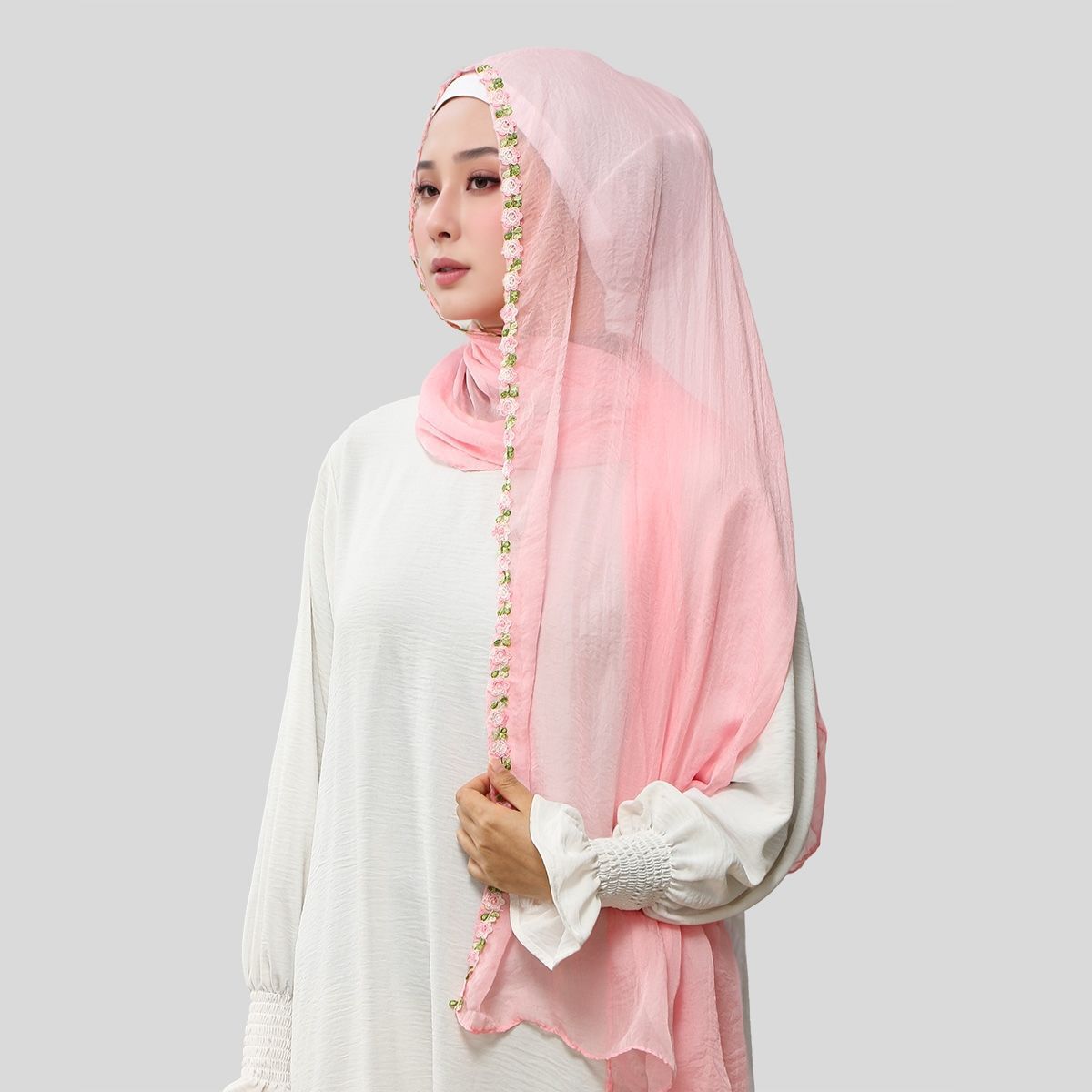Novo Lenço Longo de Chiffon co - Ethnic Fashion For Ladies avaliação e preço