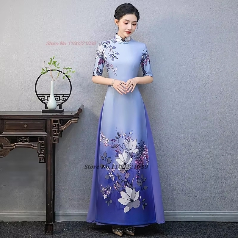 Vestido tradicional vietnamita - Ao Dai Vietnam Dress avaliação e preço