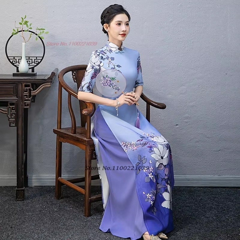 Vestido tradicional vietnamita - Ao Dai Vietnam Dress avaliação e preço