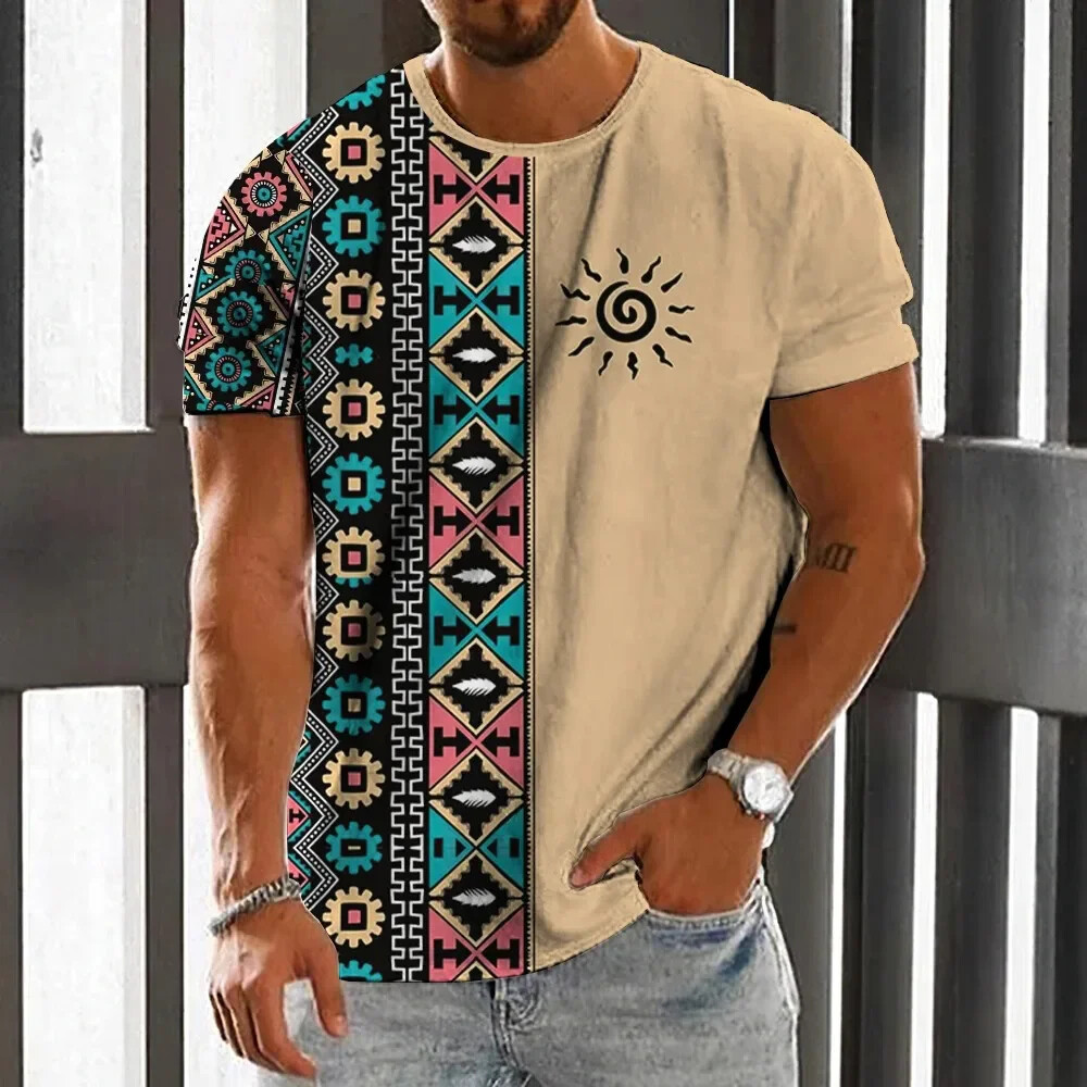 Camiseta masculina estilo étni - Men'S Ethnic Fashion Trends avaliação e preço