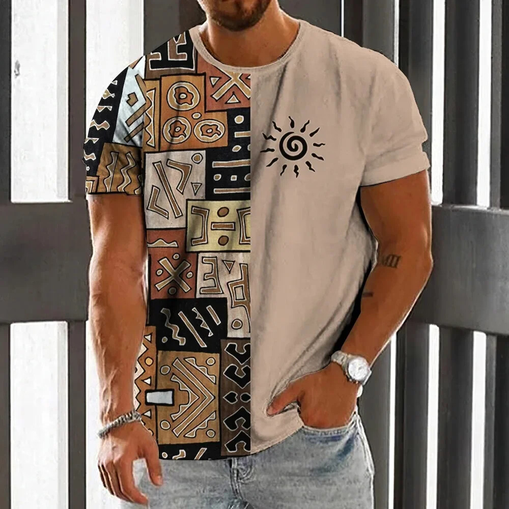 Camiseta masculina estilo étni - Men'S Ethnic Fashion Trends avaliação e preço
