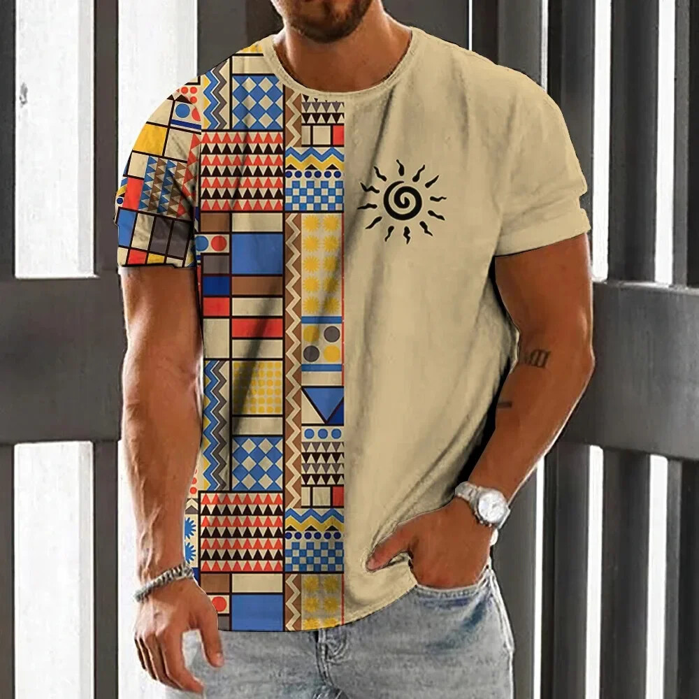 Camiseta masculina estilo étni - Men'S Ethnic Fashion Trends avaliação e preço