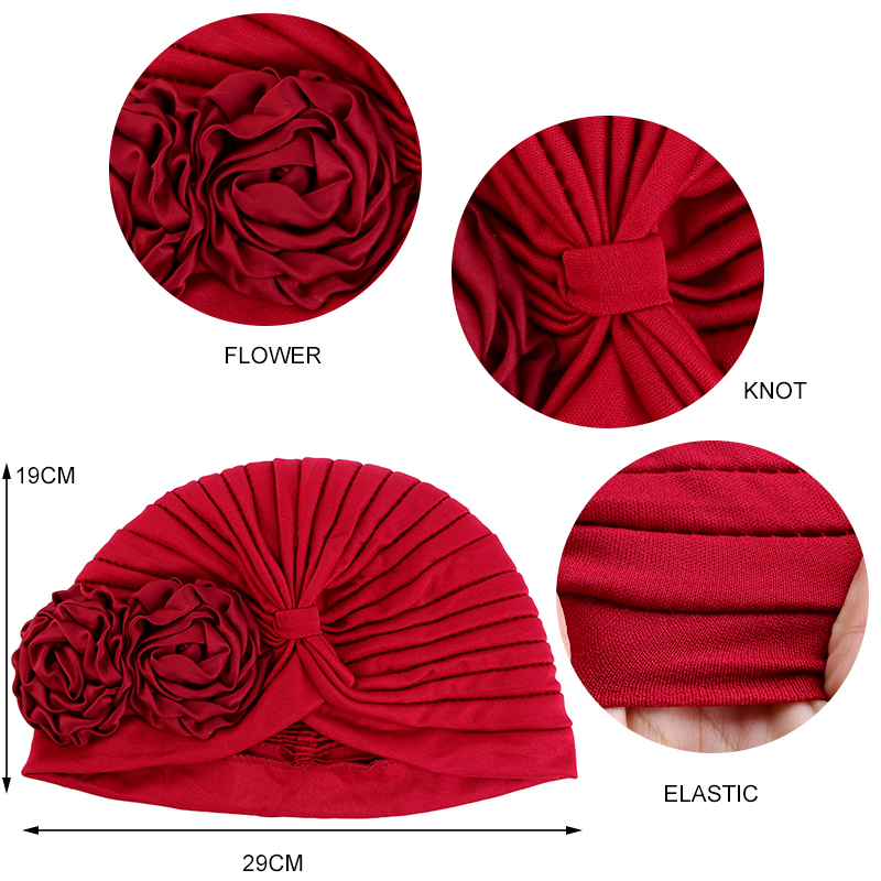 Moda muçulmana flor hijab turb - Ethnic Fashion For Ladies avaliação e preço