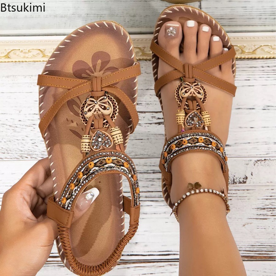 Sandálias Boêmias Femininas pa - Ethnic Fashion For Ladies avaliação e preço