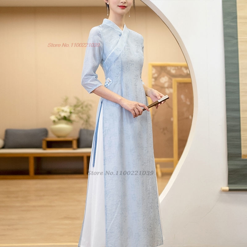 Vestido tradicional vietnamita - Ao Dai Vietnam Dress avaliação e preço