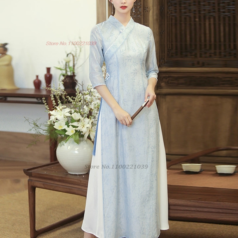 Vestido tradicional vietnamita - Ao Dai Vietnam Dress avaliação e preço