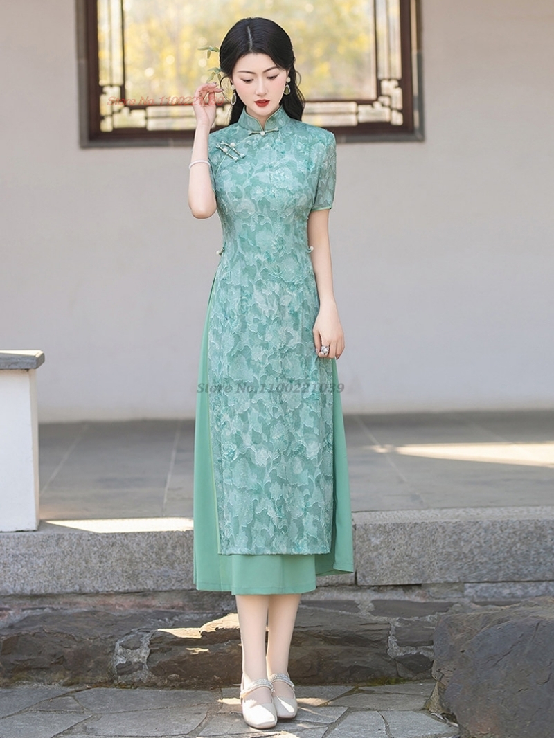  Vestido Tradicional Vietnami - Ao Dai Vietnam Dress avaliação e preço
