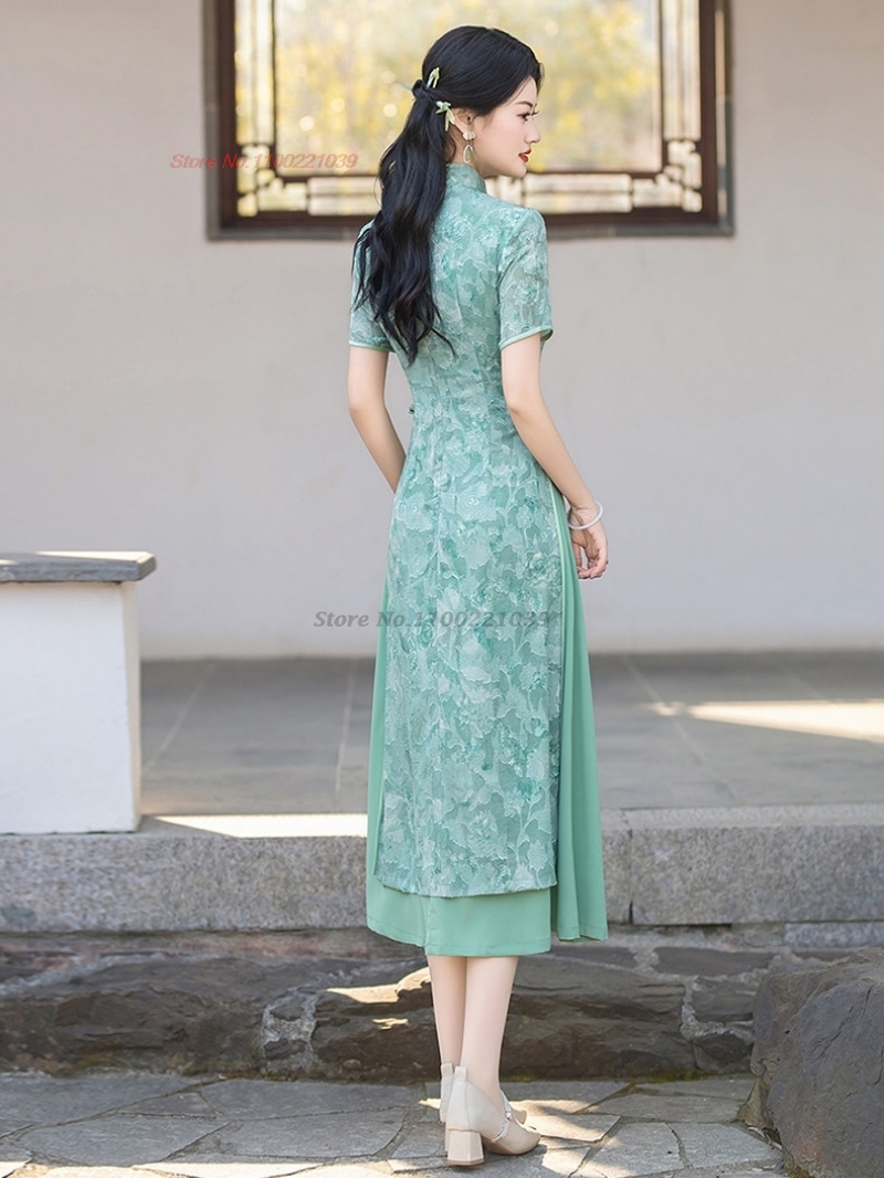  Vestido Tradicional Vietnami - Ao Dai Vietnam Dress avaliação e preço